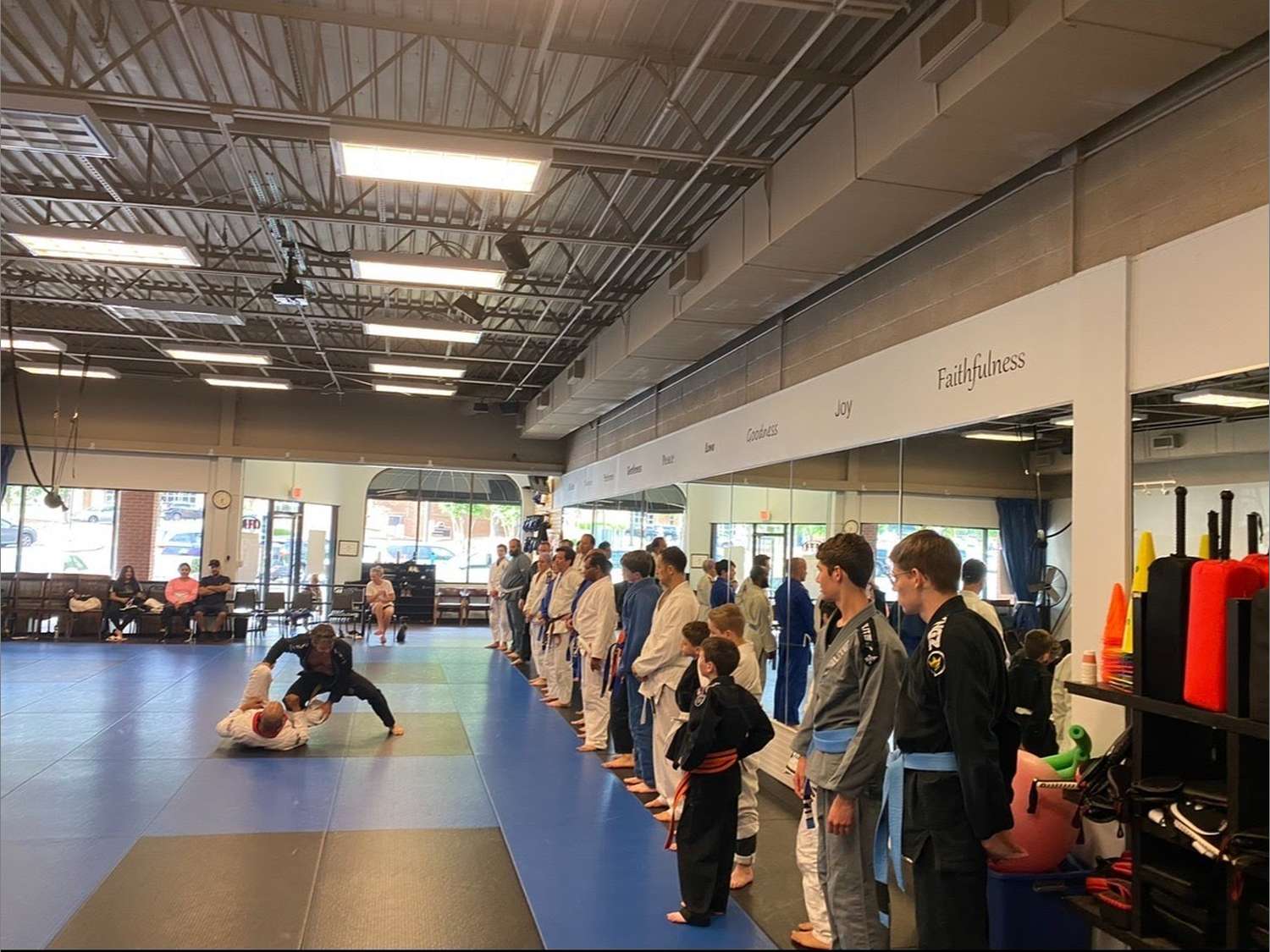 Jiu-Jitsu Instruction Lined Up